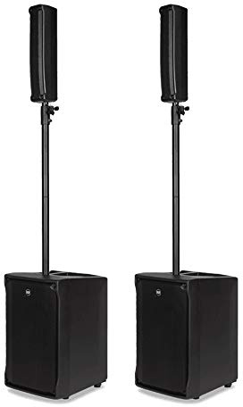 2x RCF JMix8 Mix Active Column Speaker System 1400W inc Digital Mixer Band PA inc. Covers