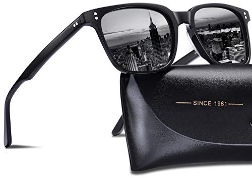 CARFIA Polarized Men's Sunglasses UV400 Protection for Driving Fishing Cool Man Acetate Shades CA5354