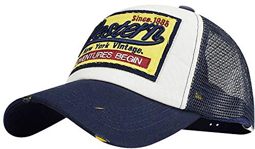 heekpek Gorras Hmobre Beisbol con Visera Gorra de Rejilla Bordados de Verano Mujer Transpirable Casual Gorras Rapero Trucker Hombre Viseras Hombre Retro
