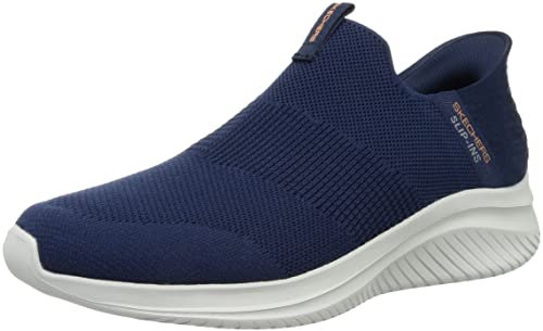 Skechers Herren Ultra Flex 3.0 Smooth Step sneakers,sports shoes, Navy Knit Trim, 39.5 EU