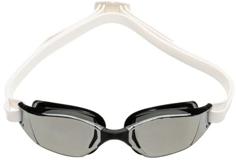 Aqua Sphere Xceed- Schwimmwettkampfbrille, Schwimmbrille für Männer und Frauen mit UV-Schutz und Silikondichtung, SILVER TITANIUM MIROR
