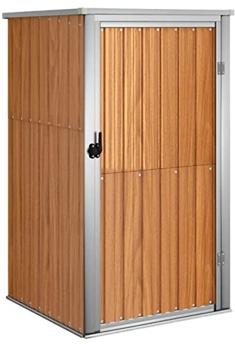 Tidyard Capanno da Giardino in Acciaio Zintato, Casetta Attrezzi Grigio 88x89x161 cm Lamiera