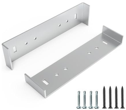 Samuliy Soporte de buzón para correo, placa de montaje de buzón, 2 soportes de montaje de aluminio para buzón, accesorios de montaje multifuncionales con 8 tornillos, poste de cubierta plateada para