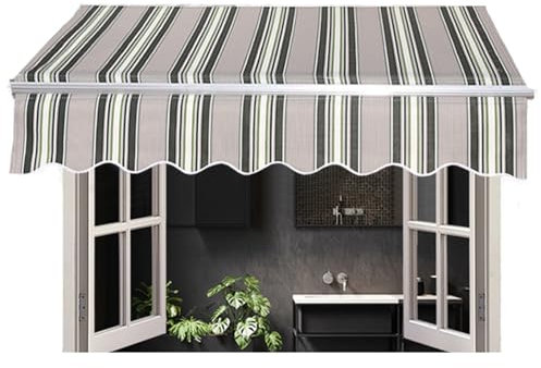 Toldo de jardín con protección UV retráctil comercial de tela de repuesto para terrazas, balcones, cafeterías, restaurantes, toldo parasol (tamaño: 3,3)