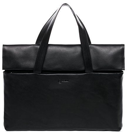 BACCINI® Borsa porta pc vera pelle VITO cartella laptop computer portatile Messenger porta-documenti Università Scuola Ufficio Lavoro Business uomo donna nero prodotto artigianale