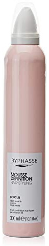 BYPHASSE | Mousse Définition Boucles | Cheveux bouclés | Dessine des boucles Souples, Brillantes & Toniques | Anti-Frisotis | Apporte Ressort & Vitalité aux cheveux bouclés | Végan | Lot de 3x300 ml