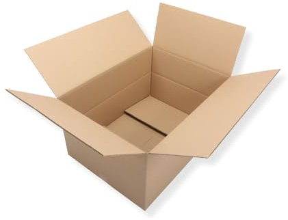 1 St. Faltkarton 800x600x400 2-wellig braun 2.40 BC-Welle Versandverpackung 80x60x40 Umzugs Bücherkartons mit Zusatzriller in der Mitte