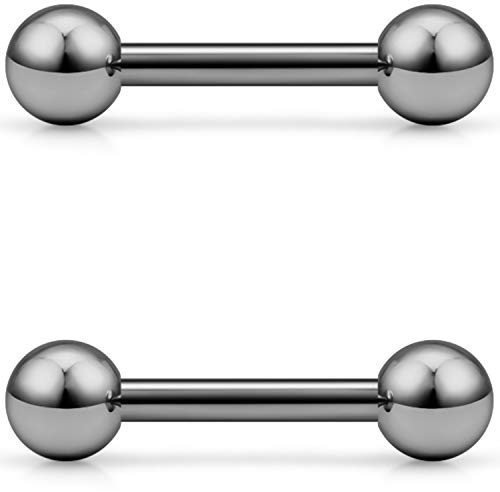 SCERRING 2PCS 16G G23 Titanium Helix Daith Cartilage Tragus Earrings Barbell Rings Stud Body Piercing Jewelry 6mm