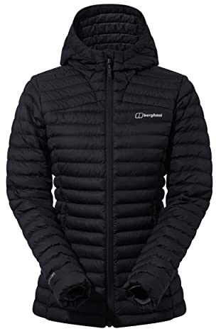 Berghaus Women's Combust Reflect Down Jacket Long Coat | Durable Design | Water Resistant Insulated Jacket, Black/Black, 12
