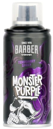 barber marmara Friseur Color Haarspray Monster Purple - 150ml - Haar Farb-spray zum Verkleiden & Schminken für Karneval, Fasching, Halloween & Motto-Party - Haarfarbe Auswaschbar - Color Hair Spray