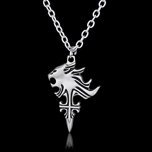 Collar Colgante Cabeza de león Squall Collar Colgante Cosplay joyería Accesorios Regalo Día de San Valentín Halloween Joyería