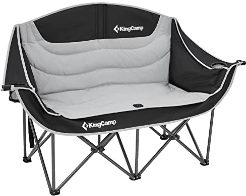 KingCamp Chaise de camping Duo Deluxe - Double salon - 2 personnes - Chaise pliante - 200 kg