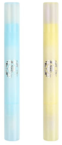 Tibapla 2 Pezzi Pluma Corrector Esmalte Uñas, Pluma Correctora de Manicura, Pluma Removedor de Esmalte de Uñas con 6 Puntas de Repuesto