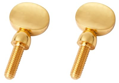 2pcs Saxophone Neck Screws, Heavy Golden Sax Neck Screw Brass Tightening Attach Sax Screw Tightener for Soprano Alto Tenor, Parts Replacement Instrument Accessory