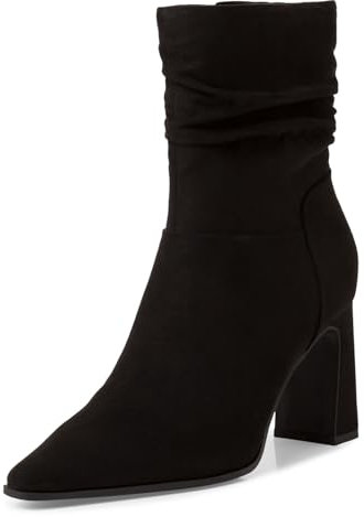 MARCO TOZZI Damen Stiefeletten mit Absatz Spitz Elegant, Schwarz (Black), 39 EU