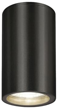 Lampara techo foco gu10 ip65 negro aplique techo, luz jardín, lámpara jardín, luz exterior, aplique jardín