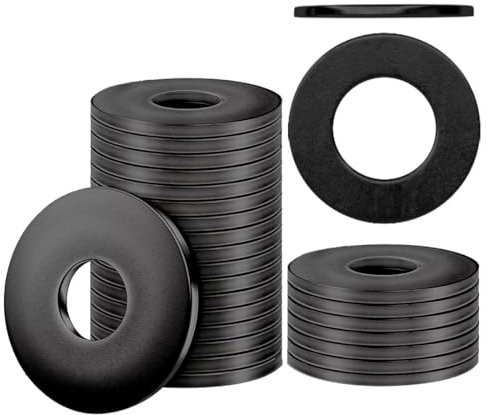 YOYEAH 25 Piezas Arandelas M8 Negro Acero Inoxidable A2 V2a Arandelas Arandelas de Acero Inoxidable para Tornillos Tuercas y Varillas Roscadas