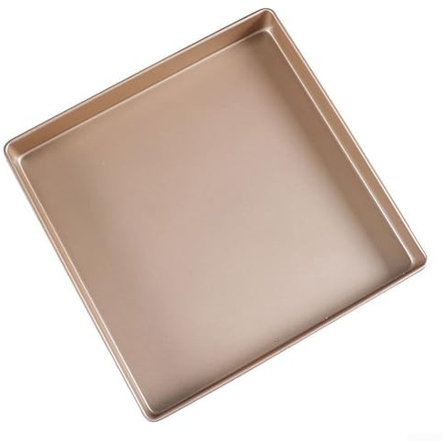 Honseadek Moule à gâteau carré anti-adhésif en acier au carbone de 28 x 27,9 cm, haute performance conçu pour une répartition homogène de la chaleur