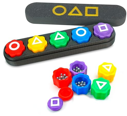ToyPlash - Set 5 Dadi Gioco Gonggi Korean Game - Gioco Gonggi Original - Gong-gi Game Tradizionale - Giochi Coreani Bambini e Adulti - Gongi Dadi Korean - Giochi Abilità (Astuccio)