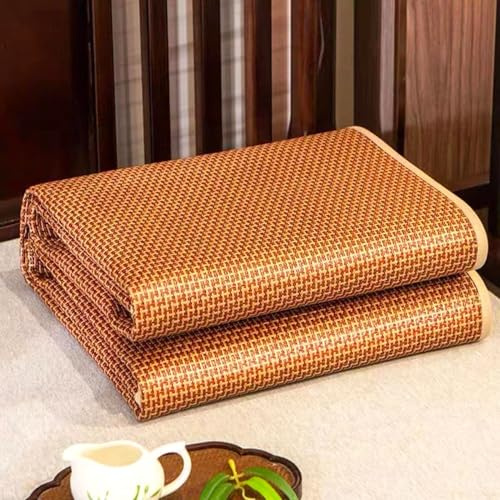 JJPSQHRV Materasso in bambù stuoia per Estate Pieghevole Tappetino rinfrescante Fresco Resistente ai Graffi dissipazione del Calore utilizzato for dormitori uffici e camere da Letto(135cmx200cm)