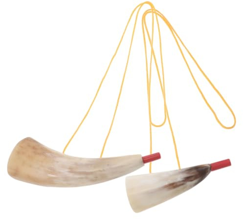 KOMBIUDA 2 Piezas Trompeta Cuerno de Vikinga Medieval Instrumento para Fiestas y Cosplay Decoración para Halloween y Festivales Prop para Animar Eventos al Aire