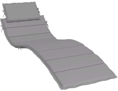 HFXHIJXQ 73 x 23 in Grey Sun Lounger Cushion Oxford Fabric Replacement Seat Pad 1.2 in Thick Non-Slip Breathable Patio Sofa Lounge Support for Garden Terrace Balcony Indoor Outdoor Use