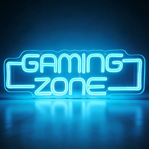 Gamer LED-neonljus, neonskylt, spel neonskyltar med USB, neontecken ljus neonskyltar, spelväggdekor för lekrum, vägg, spel, rum, bar, fest, pojkar, barn