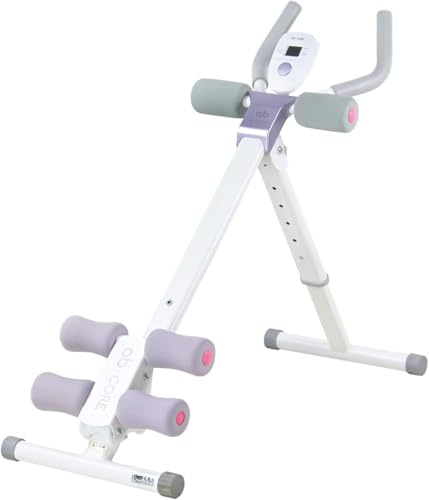 leikefitness Height Adjustable Ab Trainer Abdominal Whole Body Workout Machine Waist Cruncher Core Toner,Leg,Thighs,Buttocks Shaper with LCD Monitor AB9300 (Purple)