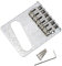 Unxuey Silver Guitar Roller Bridge, Roller Saddle Plate Single Coil Pickup Hole for Telecaster Electric Guitar with Screws Wrench