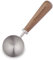 Easyworkz Retro Kaffeelöffel aus Edelstahl mit schwarzem Walnuss-Griff 10 g, Messlöffel, für Kaffeebohnen oder Tee, silber