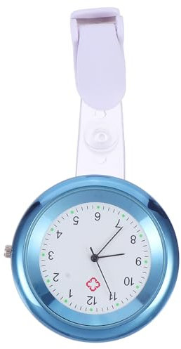 iplusmile Uhr Schwesternuhr Taschen Stopp Krankenschwester Schwestern Silikon Ansteck Brosche FOB Pflege Taschenen Leuchtzeiger für Damen Herren Arzt