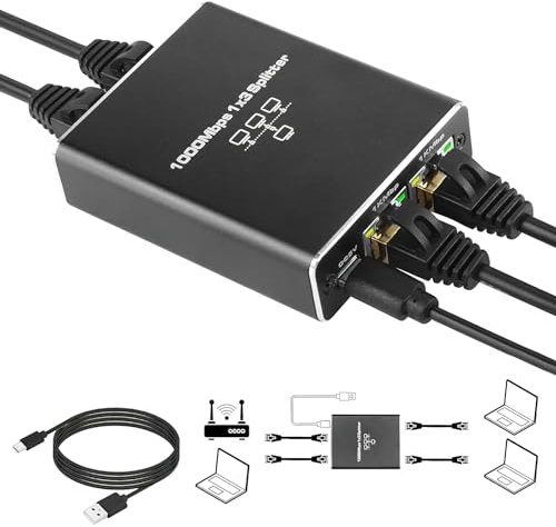 HENGBIRD Conmutador Ethernet 1 a 3