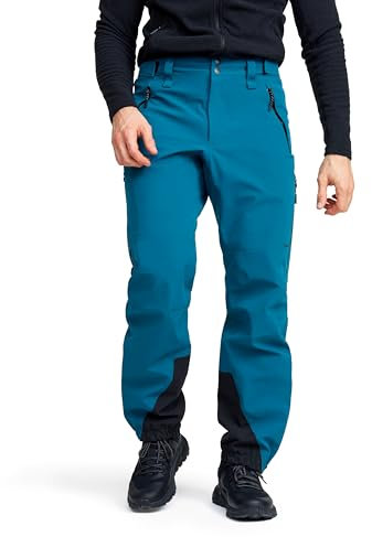 RevolutionRace Cyclone 3L Shell Pants für Herren, wasserdichte Hose mit Recco-Reflektoren zum Wandern, Moroccan Blue, L