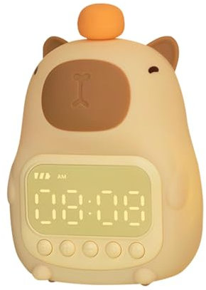 Luce Notturna Capibara - Sveglia Educativa Animale Con Orologio G Cute | Lampada per Bambini e Adolescenti, Graziosa Luce da Comodino