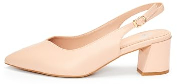 Rio Fiore Décolleté, Pumps da donna, tacco a blocco da 5,5 cm, morbida eco-pelle scamosciata/pelle sintetica, comode décolleté con tacco, Bianco/Nero/Rosso/Beige/Nudo/Taupe, chiusure a strap