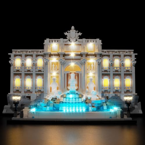 Kyglaring LED Lighting Kit Compatible with Lego Architecture Trevi Fountain 21062 Building Blocks, Lighting Accessories for Lego 21062 Model Set (Not Include Models)