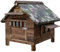 Waterproof Wooden Dog House, Outdoor All-Weather Pet Kennel with Window & Door, Removable Roof Raised Ventilated Floor Chew-Resistant, Multiple Sizes for Small to Large Dogs (S-Cat/Rabbit Size)