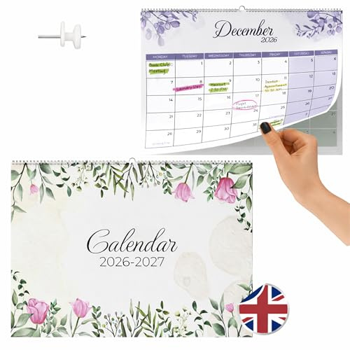 Finoly Wall Calendar 2026 Jan 2026 Dec 2026 (12 Months) Nature | Calendar 2026 Monthly for Easy & Efficient Planning | 2026 Calendar Month to View Ideal for Household, School & Office Planning Diary