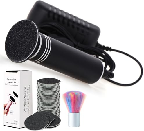 Pedicure Elettrico Professionale Lima Per Piedi, Velocità Regolabile Lime per La Cura Dei Piedi Rimuove La Pelle Secca Calli, Non Alimentato a Batteria (Nero)