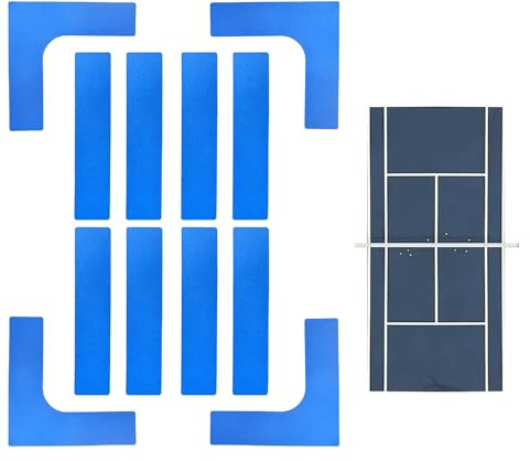 Juego de marcadores de línea Court - Juego de marcadores portátiles para pickleball Court Outdoor - Antideslizante portátil Tenis Sport Marcador Accesorios para Escuela Deportes Pabellón Parque Césped