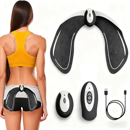 AILEDA EMS Trainer, Electric Hip Muscle Stimulator, Glute Building - Shaping - Firming Trainer, Buttock Firming Trainer, with Remote Control, USB Charging Tone and Firm Glutes for Home School Office