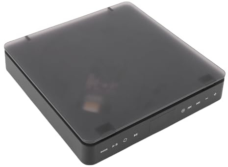 Fabater Lettore DVD per Tutte le Regioni Full HD 1080P Funzione di Correzione degli Errori di Uscita AV Visualizzazione Stabile, dimensioni: 5,9, per