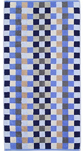 Cawö Handtücher Unique Karo 942 Handtuch 50x100 cm color Saphir