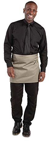 Whites Chefs Clothing B431 Polycotton Short Bistro Apron, 373mm x 750mm, Olive