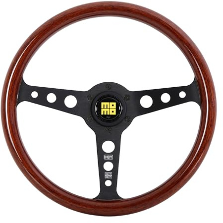 Momo VINDYHERBK351P Volante deportivo negro marrón