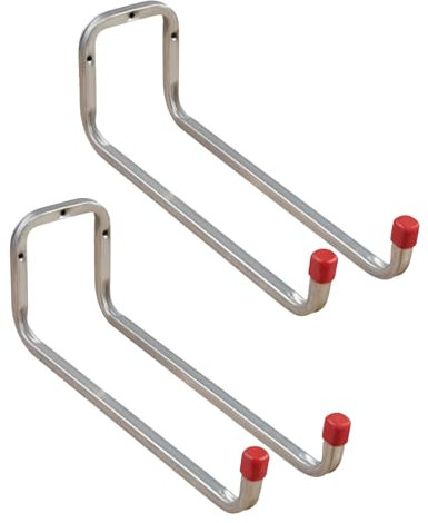 Gedotec Wall Bracket – Wall Hooks for Screwing Galvanised Steel | Duo | Pack of 2 Tool Hooks Length 325 mm Including Mounting Material | All-Purpose Hooks Made of Metal | Wall Mount Garage | Wall