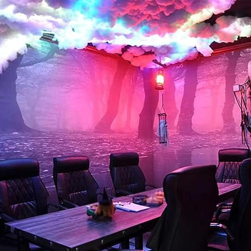 LNNW Molnprojektor 3D Thundercloud LED Light Cotton Lightning Cloud, APP-kontroll, DIY Dynamic Effects, Lämplig for Gaming Room Club för sovrum spelrum hemmabiografer (Size : 5m)