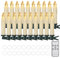 Cibnew Christbaumkerzen Kabellos Weihnachtskerzen Outdoor LED Kerzen mit Fernbedienung,Timer-Funktion Warmweiß Wasserdichte Dimmbar für Weihnachtsbaum,Geburtstags,Party(20er Beige)