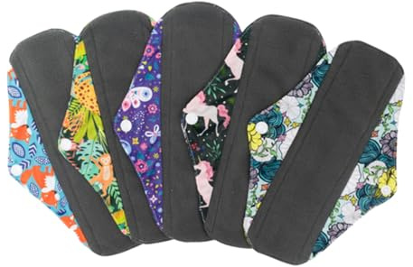 minkissy 5piezas Compresas Para Menstruación Almohadillas Lactancia Fácil De Sujetar Bambú