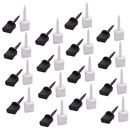 NAMOARLY 30stücke Nylon Bogenschießscheibennägel Schwarz-weiß Outdoor Archery Zubehör Zur Papier Schaumzielbefestigung Leicht Langlebig Für Training Und Wettkampf